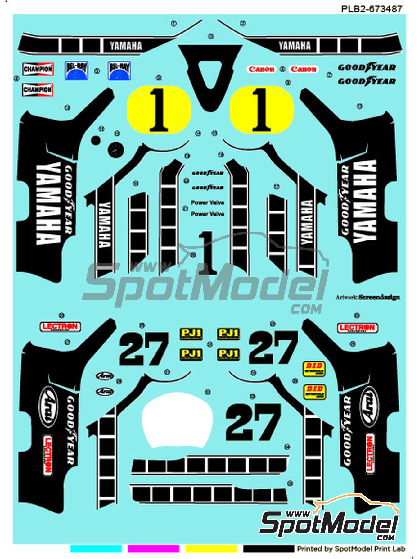 Print Lab Decals PLB2-673487: Marking / livery 1/12 scale - Yamaha